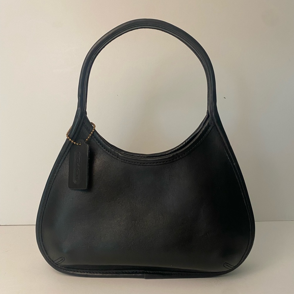 Vintage Coach 9027 Mini Ergo Black Leather Purse Bag Adorable! - Picture 1 of 11